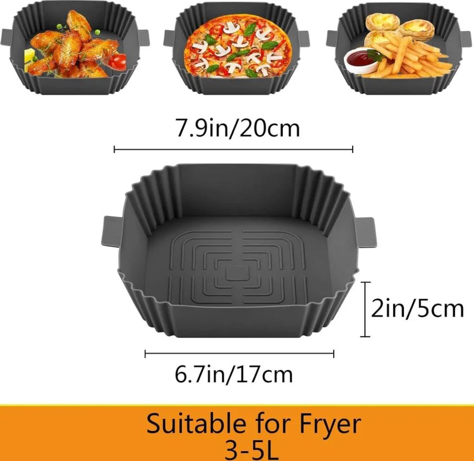 Silikon Backform für Heißluftfritteuse-Backpapier Heißluftfritteuse Zuschnitte,Silikonform