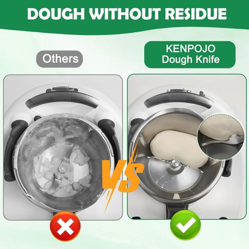 Dough knife for Thermomix TM6, TM5, stainless steel dough mixing knife