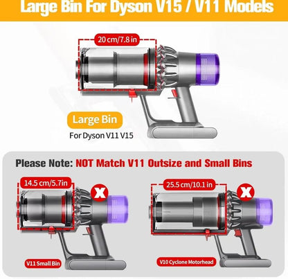 Dust Container for Dyson V11 V15 Bin Replacement Parts SV14 SV15 SV22 Accessories