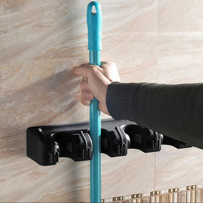 Broom Holder Wall Mount Holder Broom Mop Holder 6 Hooks Broom Holder Tool Holder Wall Mount