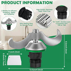 Teigmesser für Thermomix TM6, TM5, Edelstahl Teigmischmesser