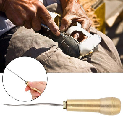 Copper Shoe Repair Holder Cobbler Tools Needle Set for Shoe Sewing