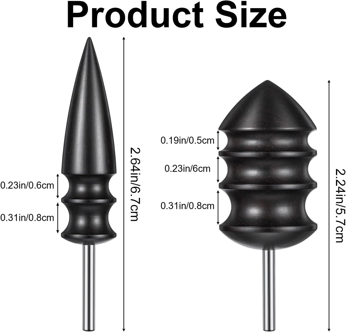 2 Pieces Leather Burnisher Kit DIY Leathercraft Carving Tool Set with Sharpener, Polishing Accessories, Leather Polisher