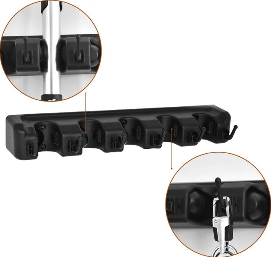 Besenhalterung Wand Halter Besen Mop Halter 6 Haken Besenhalter Gerätehalter Wandhalterung