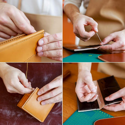 Leather Repair Kit, 11 Pcs, Sewing Tools, Waxed Thread, and Needles for Fabric Sewing, Upholstery Tools