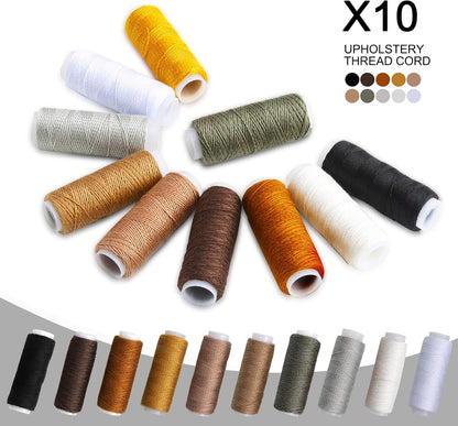 32 pcs leather sewing tools, DIY tool, waxed thread, leather repair tools set for sewing leather, upholstery, carpets