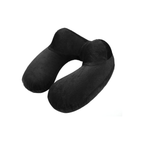 Coussin cervical gonflable compact noir pour voyage
