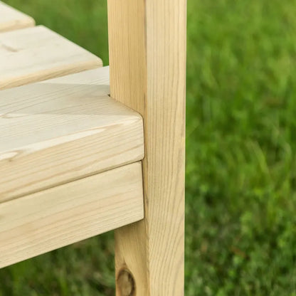 Two-seater wooden garden bench – handmade outdoor seating – solid pine garden furniture