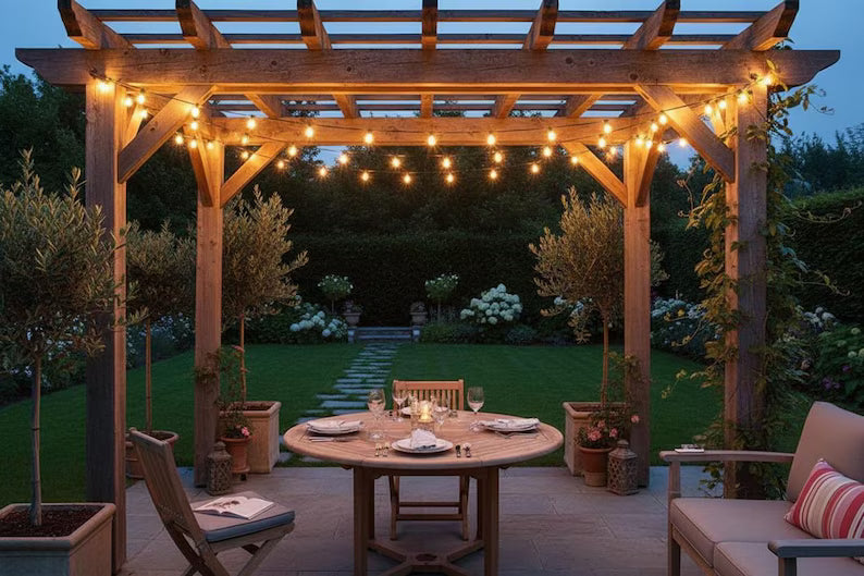 Vintage G40 LED Outdoor String Lights Waterproof Globe Lights Patio Lights Garden Lights Warm White Pergola Lights Wedding Lights Yard Lights