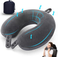 Coussin cervical de voyage réglable double face gris